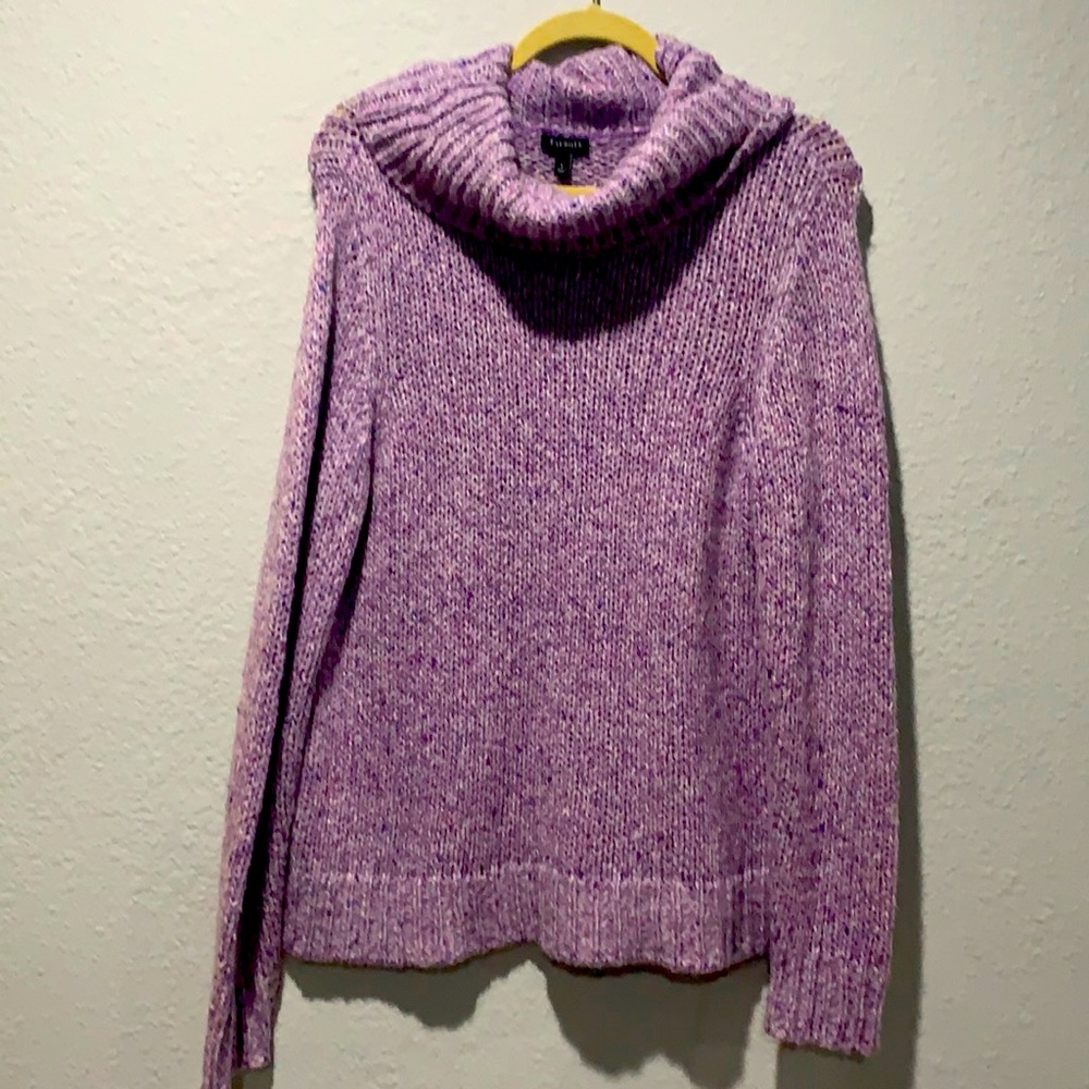 Talbots size Large lavender cowl neck sweater size L